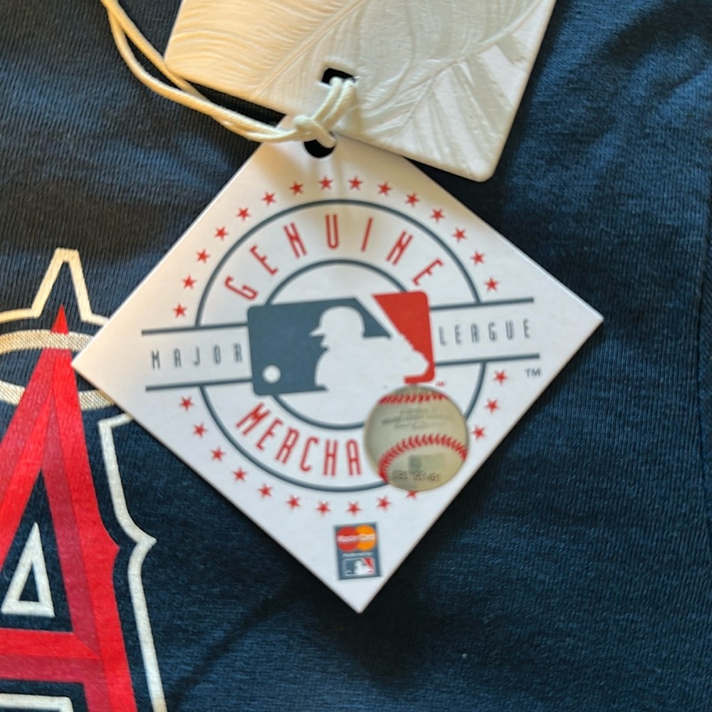 MLB Men's Los Angeles Angels Tommy Bahama Navy Play Ball in Paradise T-Shirt - Picture 5 of 8